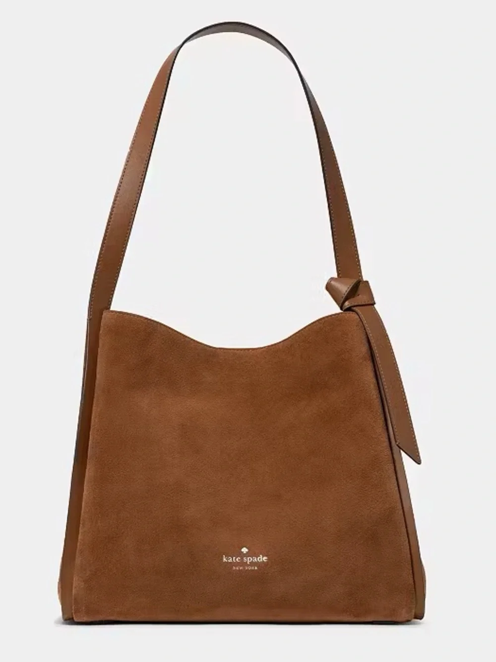 ♠️Kate Spade Knott Suede Large Carryall Shoulder Bag, Warm Gingerbread NEW NWT